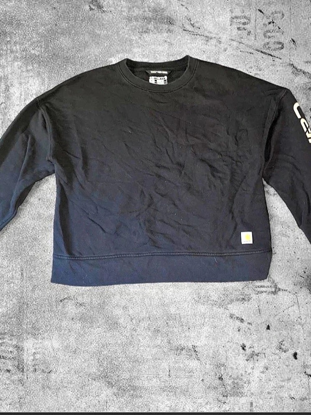 Carhartt Women's TENCEL Fiber Series Loose Fit Sleeve Graphic Sweatshirt Black M